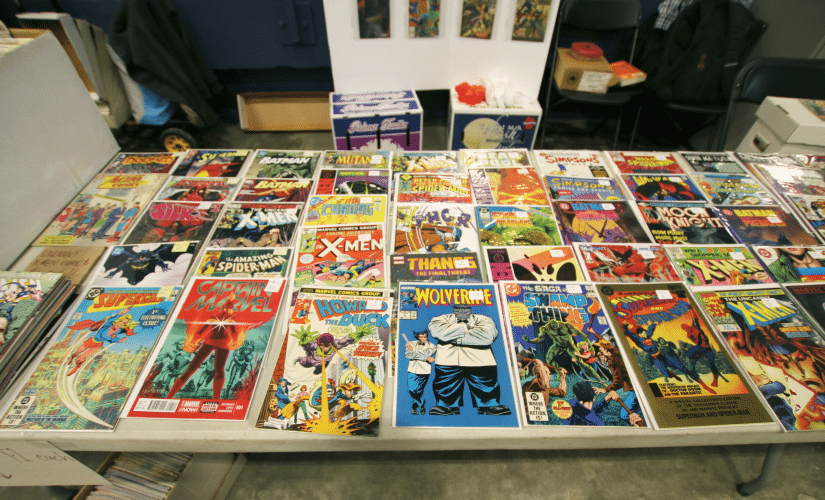 Comic Book Display at Comic Show